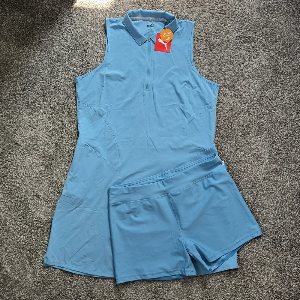 Puma Women's Cruise Golf Dress WITH shorts NEW size XL - Picture 2 of 15